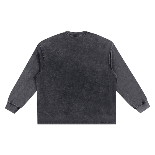 Sapö Drnk Long Sleeve Washed Frayed